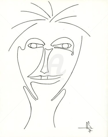 Drawing titled "larme.jpg" by Thierry Castillon Du Perron, Original Artwork, Other