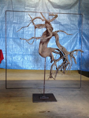 Skulptur mit dem Titel "la-racine-carree." von Castor, Original-Kunstwerk