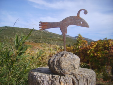 Sculpture titled "le poisson" by Castor, Original Artwork