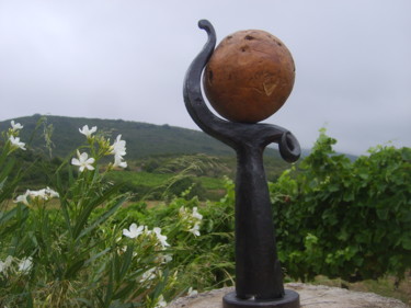 Escultura titulada "toucher du bois" por Castor, Obra de arte original