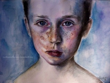 Рисунок под названием "Freckles" - Alexandra Dergach, Подлинное произведение искусства