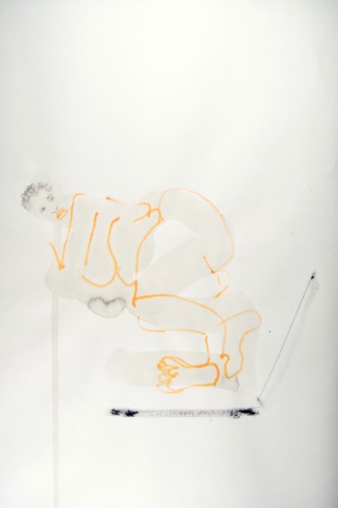 Dessin intitulée "Etonnement" par Catherine Claude, Œuvre d'art originale, Crayon