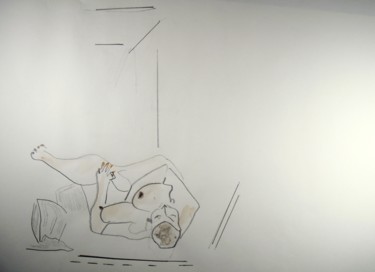 「Abandon」というタイトルの描画 Catherine Claudeによって, オリジナルのアートワーク, 鉛筆