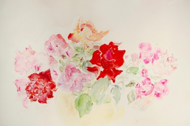 Painting titled "festival de couleur" by Catherine Claude, Original Artwork, Watercolor