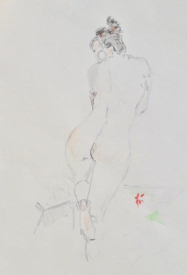 Drawing titled "Romantique" by Catherine Claude, Original Artwork