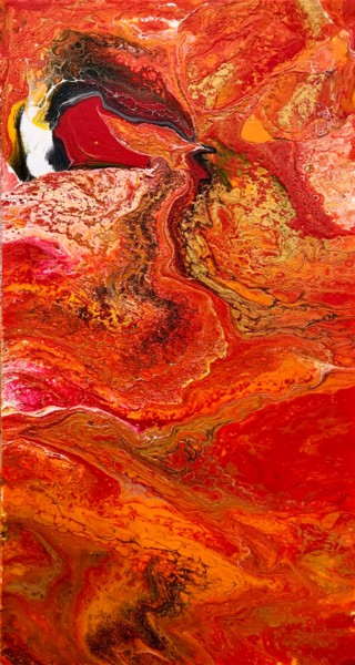 Peinture intitulée "Flamenco" par Cat’J, Œuvre d'art originale, Acrylique