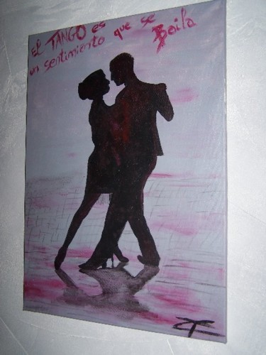 Peinture intitulée "Tango" par Cata13, Œuvre d'art originale, Huile
