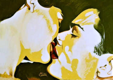 Pittura intitolato "Il Bacio" da Cataldo Motolese, Opera d'arte originale, Acrilico