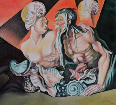 Pintura intitulada "SHELL COLLECTOR II" por Cătălin Alexandru Chifan, Obras de arte originais, Óleo