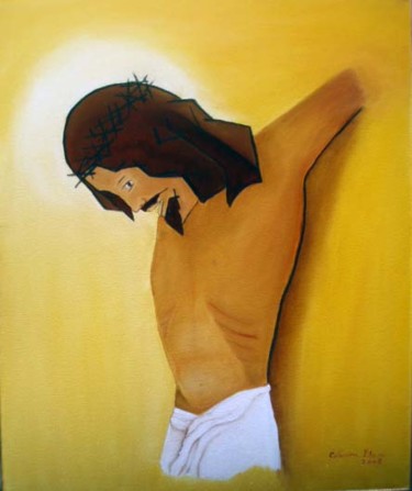 Pintura intitulada "Cristo" por Catarina Ribeiro, Obras de arte originais