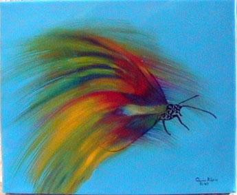 Painting titled "Borboleta" by Catarina Ribeiro, Original Artwork