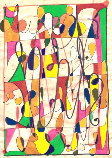 Peinture intitulée "un-plein-de-vides" par Catb, Œuvre d'art originale, Acrylique