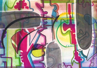 Malarstwo zatytułowany „DLP” autorstwa Catb, Oryginalna praca, Akwarela
