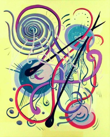 Peinture intitulée "Chaos infinis" par Catb, Œuvre d'art originale, Acrylique