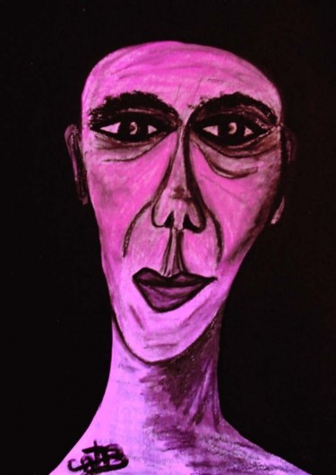 Peinture intitulée "Homme rose" par Catb, Œuvre d'art originale, Acrylique