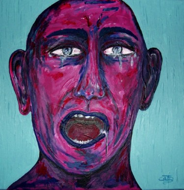 Peinture intitulée "un-homme-au-monde" par Catb, Œuvre d'art originale, Acrylique