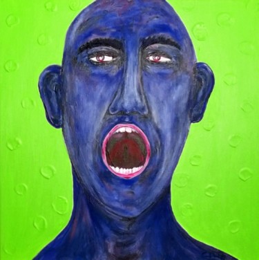 Peinture intitulée "Un homme qui chante" par Catb, Œuvre d'art originale, Acrylique