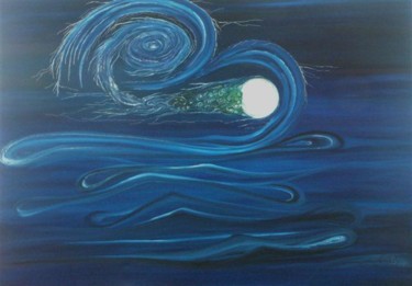 Painting titled "CREATION" by Catherine Bourgeois, Original Artwork