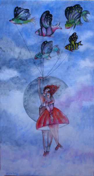 Enlèvement Peinture intitulée "Enlèvement" par Catherine Boulogne, Œuvre d'art originale, Acrylique