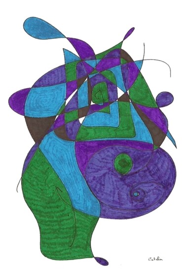 Drawing titled "Sens Catcha 2008 3" by Catcha, Original Artwork, Marker