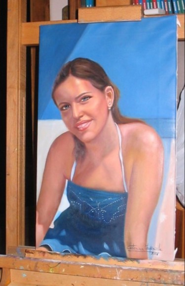 Painting titled "Greta" by Caterina Imperiale, Original Artwork