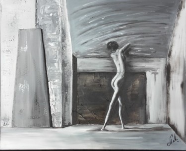 Painting titled "Le Loft 2" by Catherine Jullien, Original Artwork, Oil