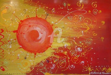 Peinture intitulée "Univers" par Akaa, Œuvre d'art originale, Huile