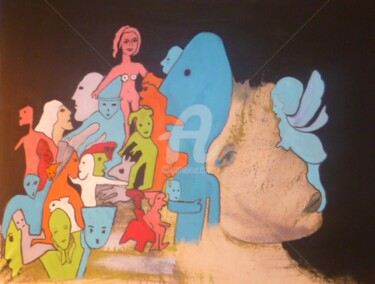 Peinture intitulée "Sans titre" par Akaa, Œuvre d'art originale, Acrylique