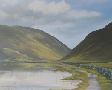 Painting titled "DOOLOUGH VALLEY SHE…" by Cathal O Malley, Original Artwork, Oil
