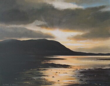 Painting titled "far-carlingford-lou…" by Cathal O Malley, Original Artwork, Acrylic