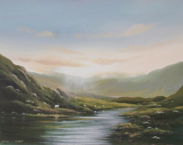 Painting titled "maam bogland" by Cathal O Malley, Original Artwork, Acrylic