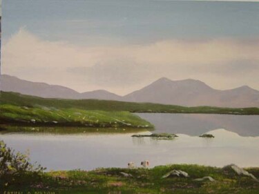 Painting titled "maamcross sheep" by Cathal O Malley, Original Artwork