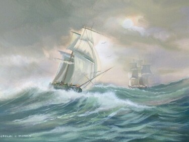 Malarstwo zatytułowany „rolling waves” autorstwa Cathal O Malley, Oryginalna praca, Akryl