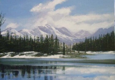Painting titled "horseshoe lake" by Cathal O Malley, Original Artwork