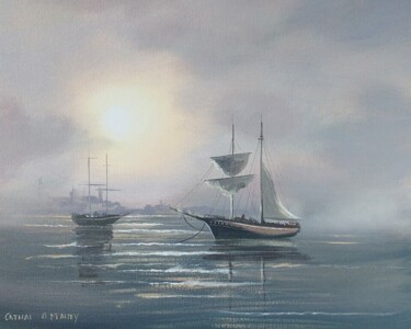 Painting titled "The bantry ships" by Cathal O Malley, Original Artwork, Acrylic