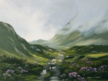 Painting titled "connemara summer" by Cathal O Malley, Original Artwork, Acrylic