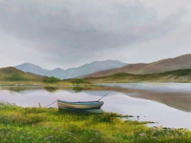 Картина под названием "killarney lake" - Cathal O Malley, Подлинное произведение искусства, Акрил