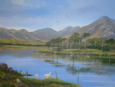 Картина под названием "pine island" - Cathal O Malley, Подлинное произведение искусства, Акрил