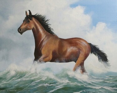 Painting titled "freedom of the sea" by Cathal O Malley, Original Artwork, Acrylic