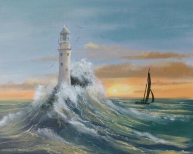 Schilderij getiteld "sailing around fast…" door Cathal O Malley, Origineel Kunstwerk, Acryl