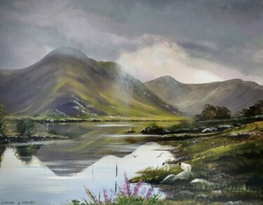 Malerei mit dem Titel "connemara-evening-l…" von Cathal O Malley, Original-Kunstwerk, Acryl
