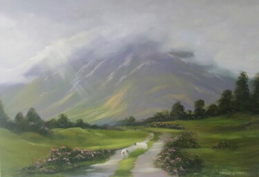 Pintura titulada "connemara light,aug…" por Cathal O Malley, Obra de arte original, Acrílico Montado en Bastidor de camilla…