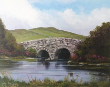 Painting titled "quiet man bridge" by Cathal O Malley, Original Artwork, Acrylic