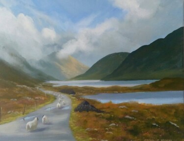 Painting titled "doolough valley 2020" by Cathal O Malley, Original Artwork, Acrylic