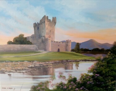Painting titled "Ross castle,killarn…" by Cathal O Malley, Original Artwork, Acrylic