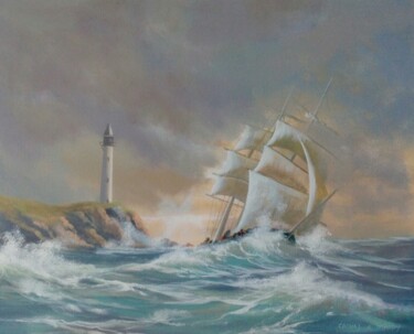 Painting titled "Atlantic ship" by Cathal O Malley, Original Artwork, Acrylic