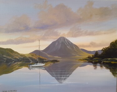 Painting titled "Errigal shade" by Cathal O Malley, Original Artwork, Acrylic