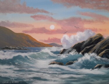 Painting titled "Keem beach achill" by Cathal O Malley, Original Artwork, Acrylic