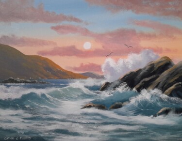 Peinture intitulée "Keem beach achill" par Cathal O Malley, Œuvre d'art originale, Acrylique