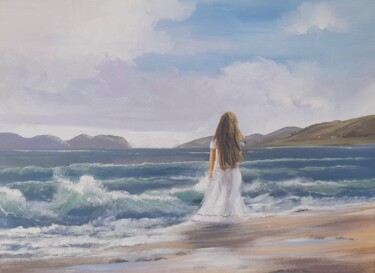 Pintura titulada "Inch beach kerry" por Cathal O Malley, Obra de arte original, Acrílico